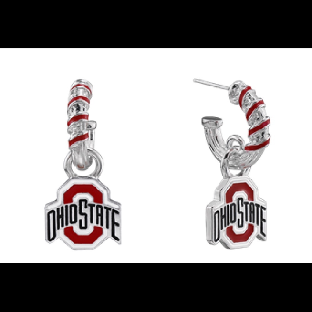 Ohio State Buckeyes Stripe Logo Earrings